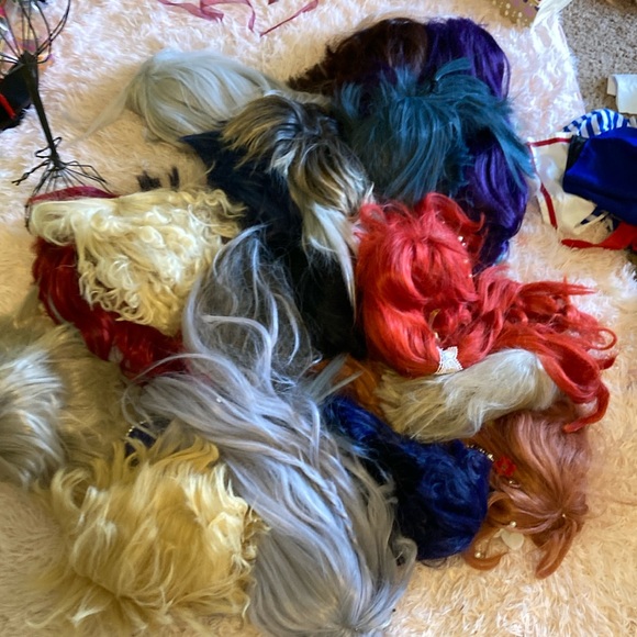 19 assorted wigs!!! Scroll to see all of them - Picture 1 of 13
